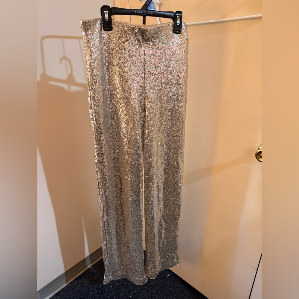H&M Silver Sequin Pants